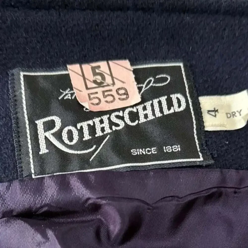 Vintage Rothschild Navy Wool Sailor Coat with Matching Hat‎ - Girls Size 4